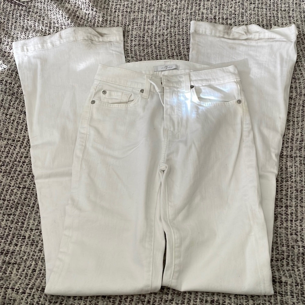 7 for all mankind white jeans